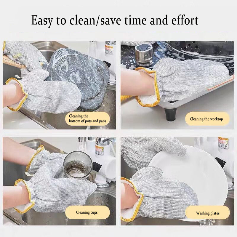 Bamboo Kitchen Cleaning Gloves – Reusable & Anti-Grease