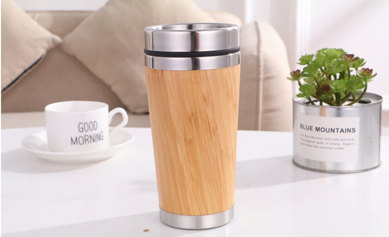 Reusable Bamboo Thermal Mug – Eco-Friendly Travel Cup