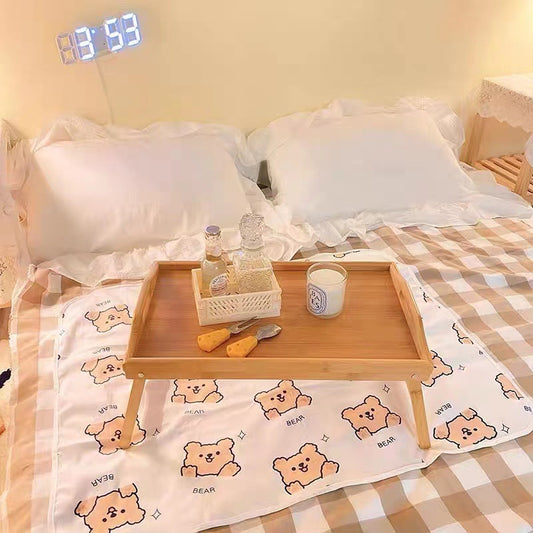 Foldable Bamboo Breakfast Table – Sustainable Bed Tray