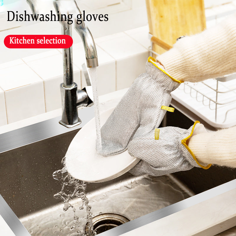 Bamboo Kitchen Cleaning Gloves – Reusable & Anti-Grease