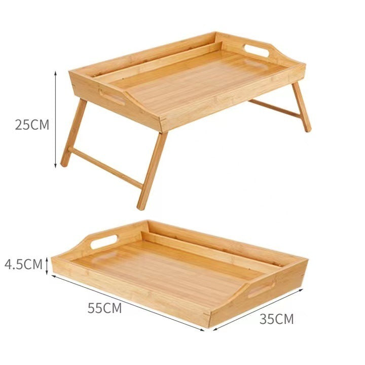 Foldable Bamboo Breakfast Table – Sustainable Bed Tray