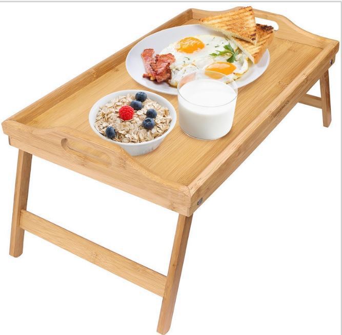 Foldable Bamboo Breakfast Table – Sustainable Bed Tray